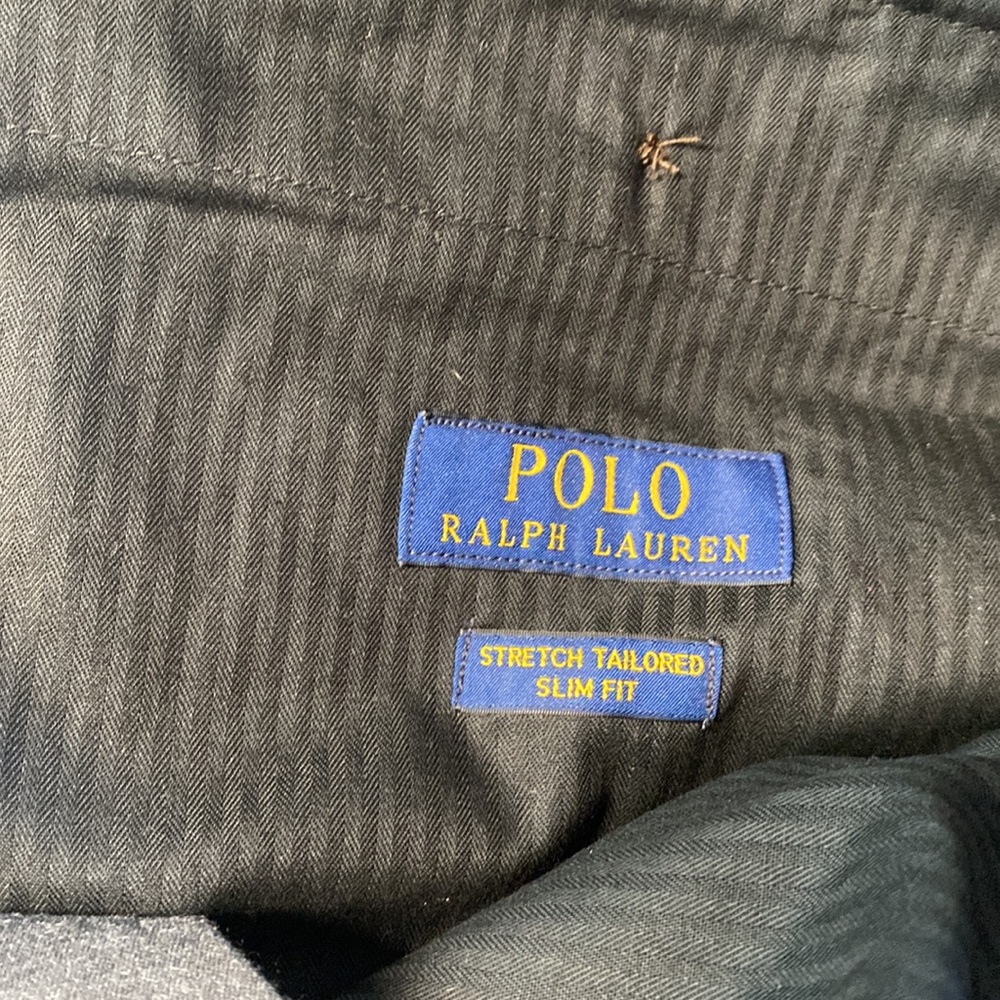 Polo Ralph Lauren Stretch Tailored Slim Fit Grey Elastic Waist Pants Men's XL - Picture 7 of 9